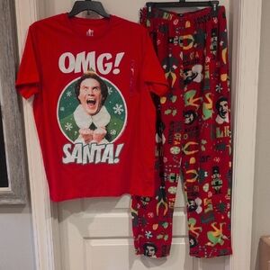 Festive Men's Elf Christmas Pajamas Sz. XL NWT